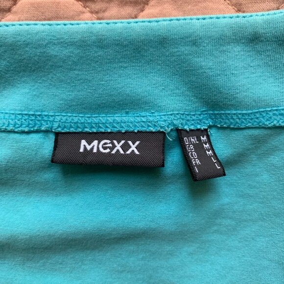 MEXX - Faux Wrap Tee shirt is a short sleeve turquoise medium - Picture 4 of 8